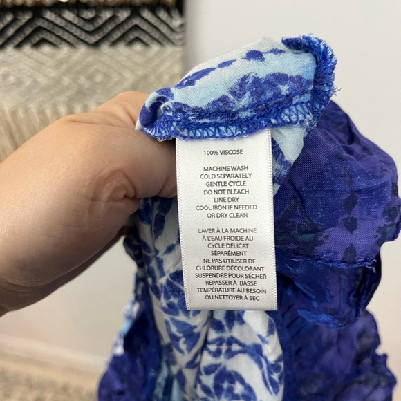 Anthropologie blue printed boho tank - Picture 5 of 7